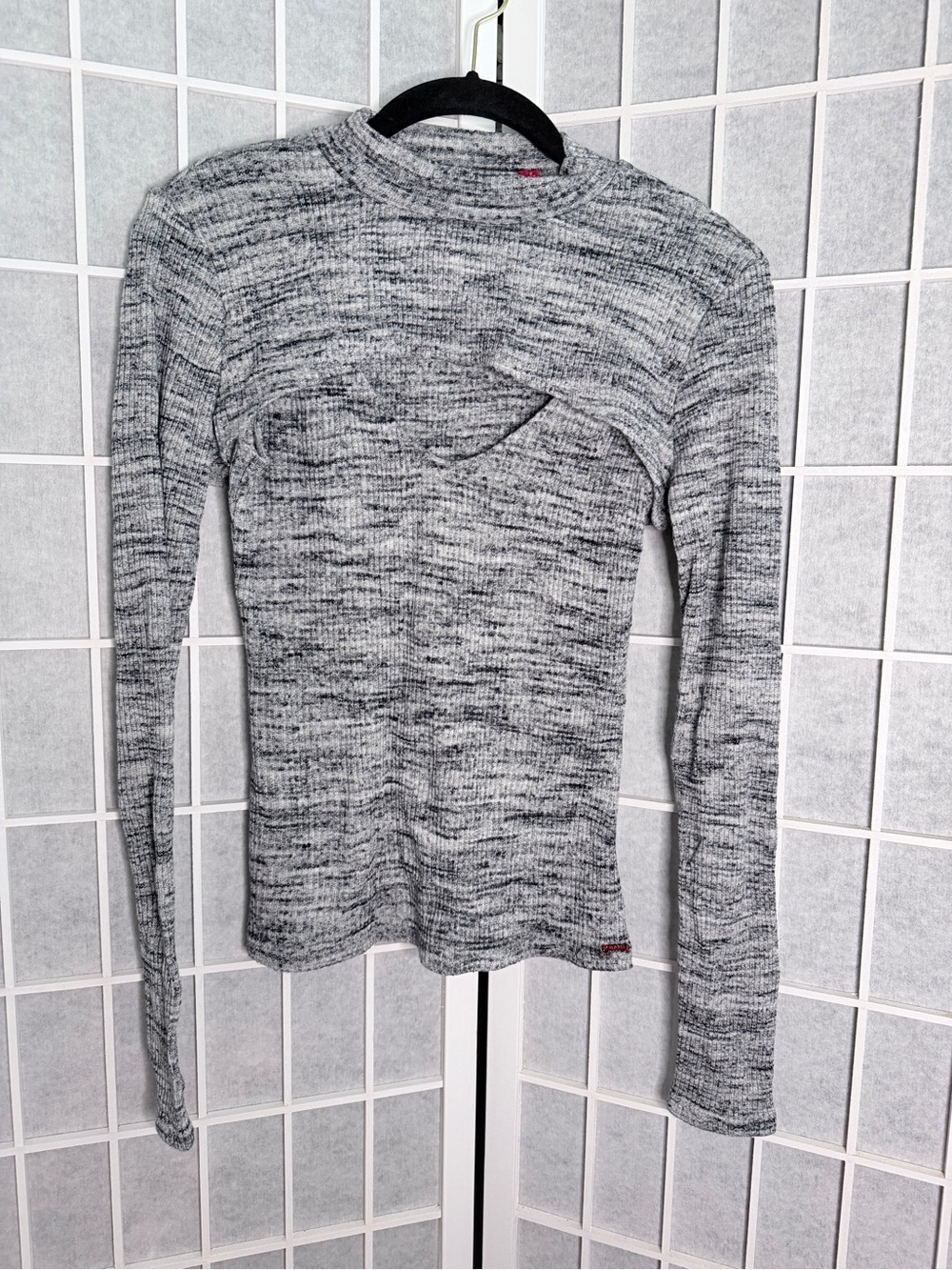 n:PHILANTHROPY Gray Marled V-Neck Knit Tank 2-piece
